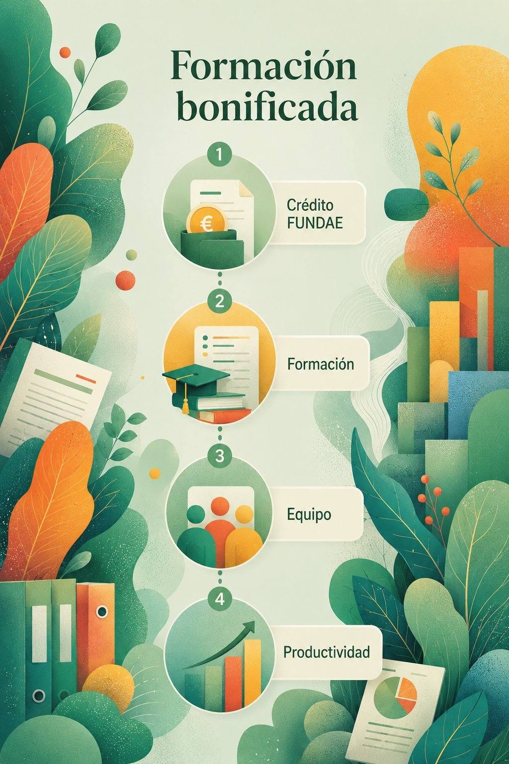 Proceso de formación bonificada FUNDAE para empresas, desde el crédito formativo hasta la mejora de la productividad del equipo